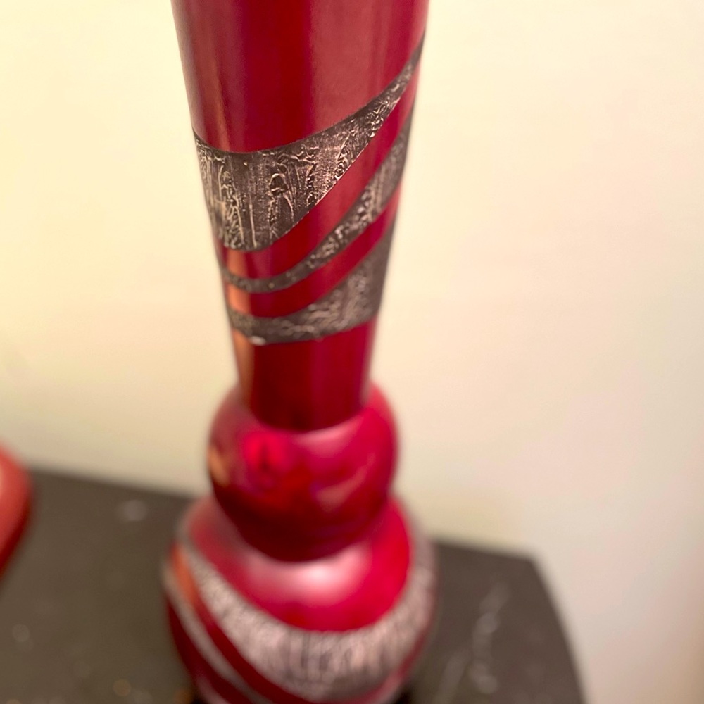 Thailand wooden handcrafted vase